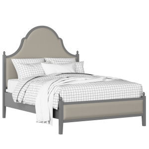 Tennyson Upholstered wood upholstered bed in grey with Silver fabric - Thumbnail