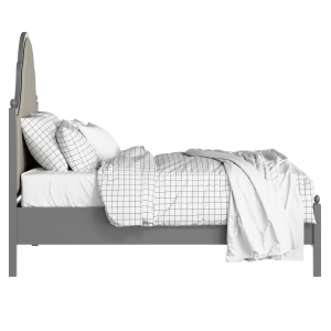 Tennyson Upholstered wood upholstered bed in grey with Silver fabric - Thumbnail