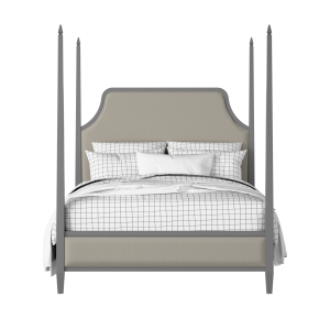 Turner Upholstered wood upholstered upholstered bed in grey with Silver fabric - Thumbnail