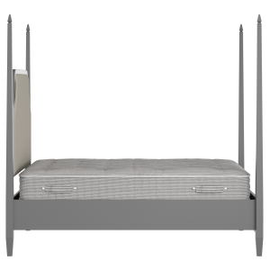 Turner Upholstered wood upholstered bed in grey with Silver fabric - Thumbnail