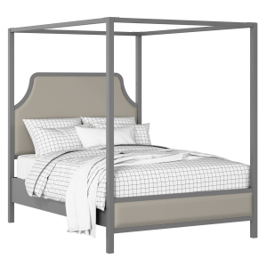 Tynan Upholstered wood upholstered bed in grey with Silver fabric - Thumbnail