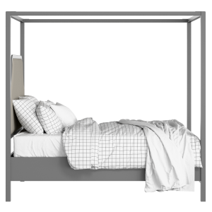 Tynan Upholstered wood upholstered bed in grey with Silver fabric - Thumbnail