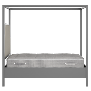 Tynan Upholstered wood upholstered bed in grey with Silver fabric - Thumbnail