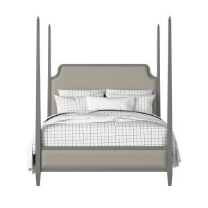 Wilde Slim Upholstered wood upholstered upholstered bed in grey with Silver fabric - Thumbnail