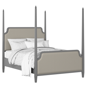 Wilde Upholstered wood upholstered bed in grey with Silver fabric - Thumbnail