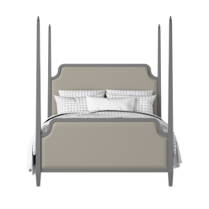 Wilde Upholstered wood upholstered upholstered bed in grey with Silver fabric - Thumbnail