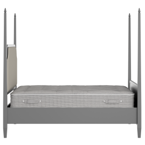 Wilde Upholstered wood upholstered bed in grey with Silver fabric - Thumbnail