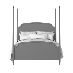 Austin painted wood bed in grey with Juno mattress - Thumbnail