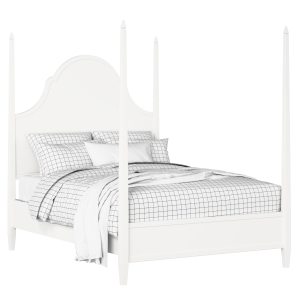 Beckett lit en bois peint en blanc avec matelas - Thumbnail