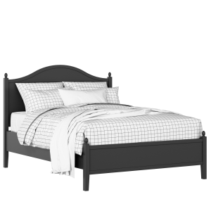 Brady Slim painted wood bed in black with Juno mattress - Thumbnail