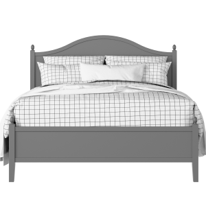 Brady Slim painted wood bed in grey with Juno mattress - Thumbnail