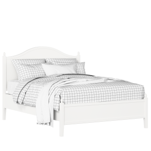 Brady Slim cama de madera pintada en blanco con colchón - Thumbnail