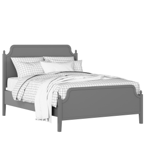 Bronte painted wood bed in grey with Juno mattress - Thumbnail