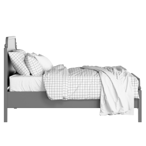 Bronte painted wood bed in grey with Juno mattress - Thumbnail