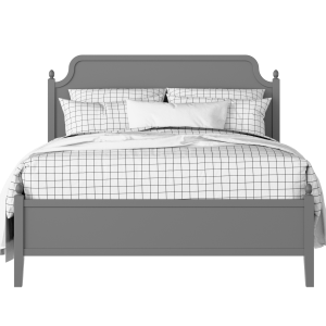 Bronte Slim painted wood bed in grey with Juno mattress - Thumbnail