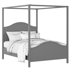 Coleridge painted wood bed in grey with Juno mattress - Thumbnail