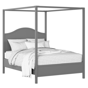 Coleridge Slim painted wood bed in grey with Juno mattress - Thumbnail