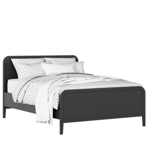 Keats painted wood bed in black with Juno mattress - Thumbnail