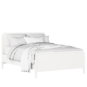 Keats cama de madera pintada en blanco con colchón - Thumbnail