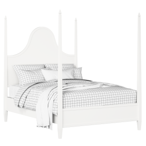 Kelly cama de madera pintada en blanco con colchón - Thumbnail