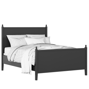 Marbella painted wood bed in black with Juno mattress - Thumbnail