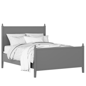 Marbella painted wood bed in grey with Juno mattress - Thumbnail