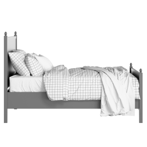 Marbella painted wood bed in grey with Juno mattress - Thumbnail