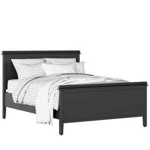 Nocturne painted wood bed in black with Juno mattress - Thumbnail