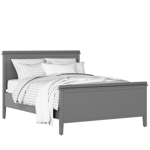 Nocturne painted wood bed in grey with Juno mattress - Thumbnail