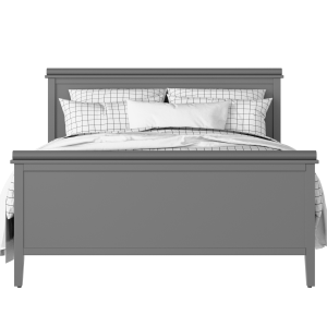 Nocturne painted wood bed in grey with Juno mattress - Thumbnail
