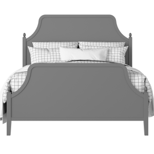 Ruskin painted wood bed in grey with Juno mattress - Thumbnail