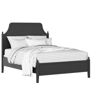 Ruskin Slim painted wood bed in black with Juno mattress - Thumbnail