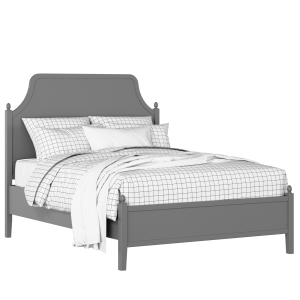 Ruskin Slim painted wood bed in grey with Juno mattress - Thumbnail
