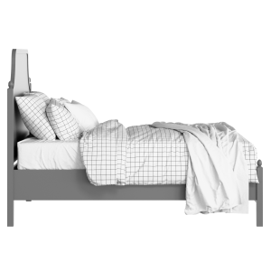 Ruskin Slim painted wood bed in grey with Juno mattress - Thumbnail