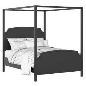 Shelley painted wood bed in black with Juno mattress - Thumbnail