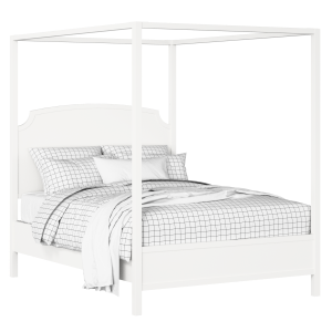 Shelley Slim painted wood bed in white with Juno mattress - Thumbnail
