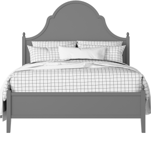 Tennyson painted wood bed in grey with Juno mattress - Thumbnail