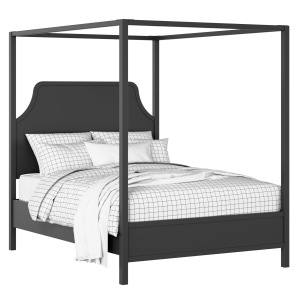 Tynan painted wood bed in black with Juno mattress - Thumbnail
