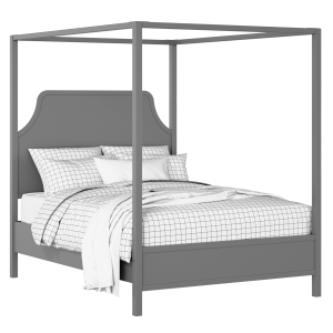 Tynan painted wood bed in grey with Juno mattress - Thumbnail