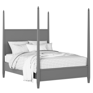 Warton painted wood bed in grey with Juno mattress - Thumbnail