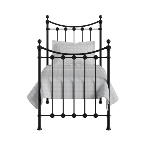 Carrick Solo iron/metal single bed in black - Thumbnail