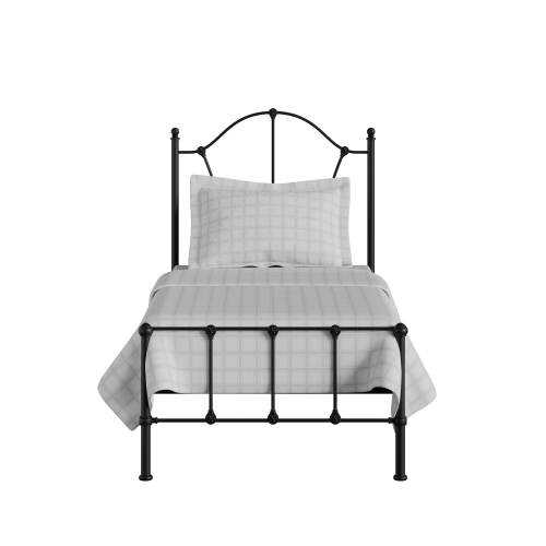 Claudia iron/metal single bed in black - Thumbnail