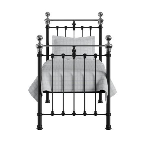 Hamilton Chromo iron/metal single bed in black - Thumbnail