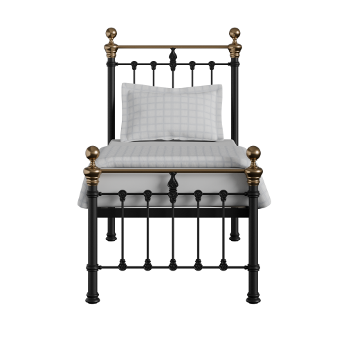 Hamilton Low Footend iron/metal single bed in black - Thumbnail
