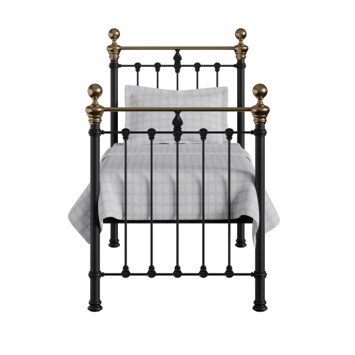 Hamilton iron/metal single bed in black - Thumbnail
