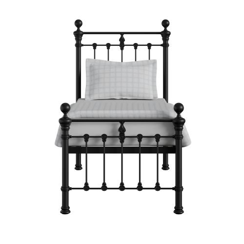 Hamilton Solo Low Footend iron/metal single bed in black - Thumbnail