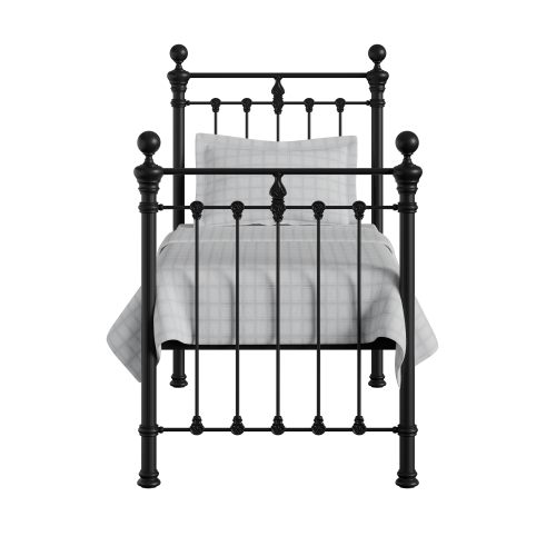 Hamilton Solo iron/metal single bed in black - Thumbnail
