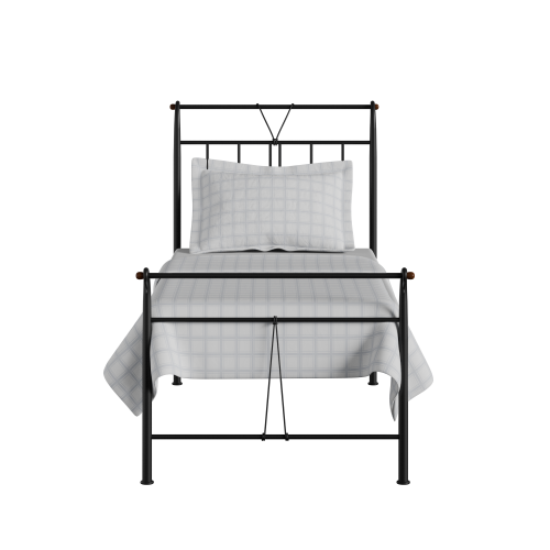 Pellini iron/metal single bed in black - Thumbnail