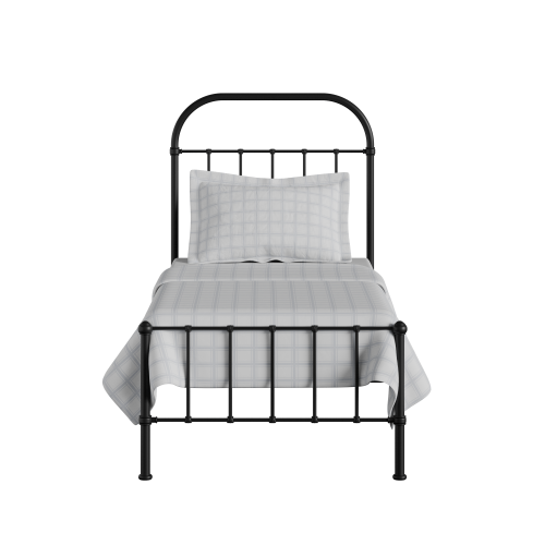 Solomon iron/metal single bed in black - Thumbnail
