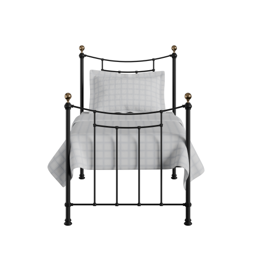 Virginia iron/metal single bed in black - Thumbnail